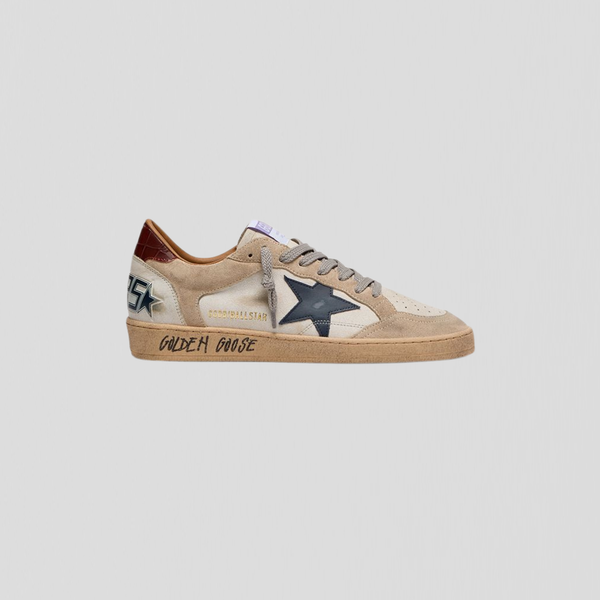 Golden Goose Ball Star White/ Beige/ Ink Blue