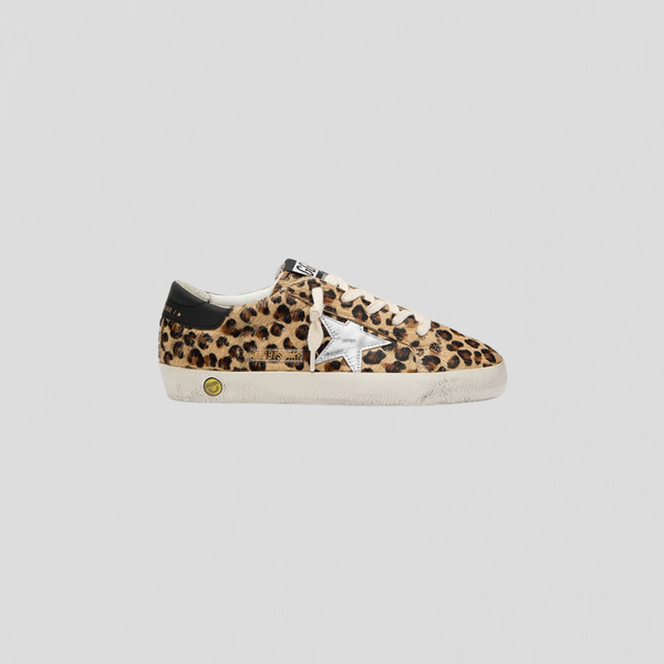 Golden Goose Super-Star Black and Brown Leo/ Platinum