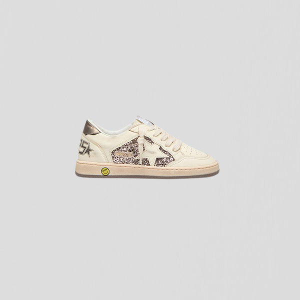Golden Goose Ball Star Taupe Glitter/ White