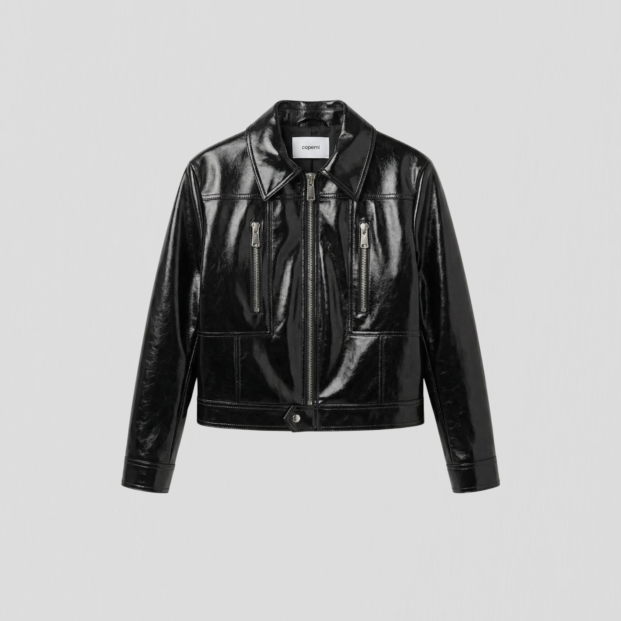 Coperni Cactus Leather Jacket Black