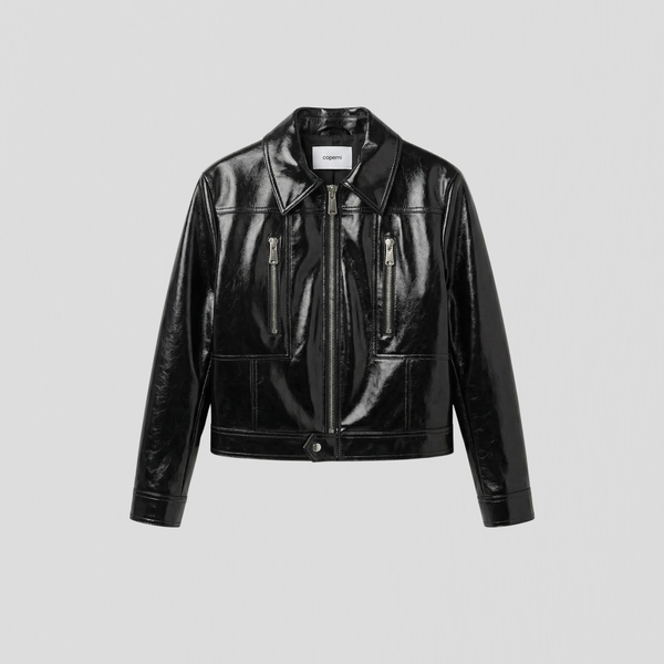 Coperni Cactus Leather Jacket Black