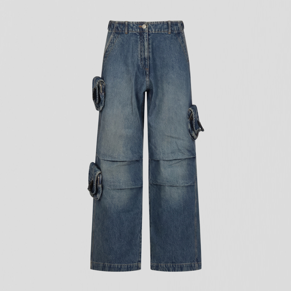 Coperni Cargo Jeans Vintage Blue