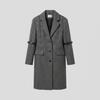 Coperni Logo Belted Coat Grey