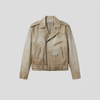 Golden Goose Over Jacket Phoebe Treated Hand Dyed Leather Mellow Buff