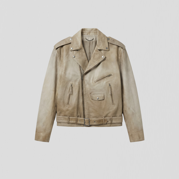 Golden Goose Over Jacket Phoebe Treated Hand Dyed Leather Mellow Buff