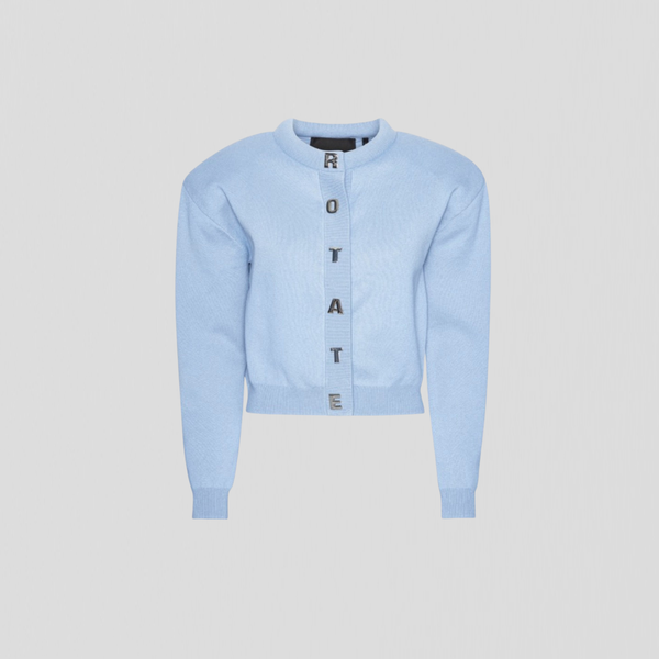 Rotate Firm Knit Cardigan Blue