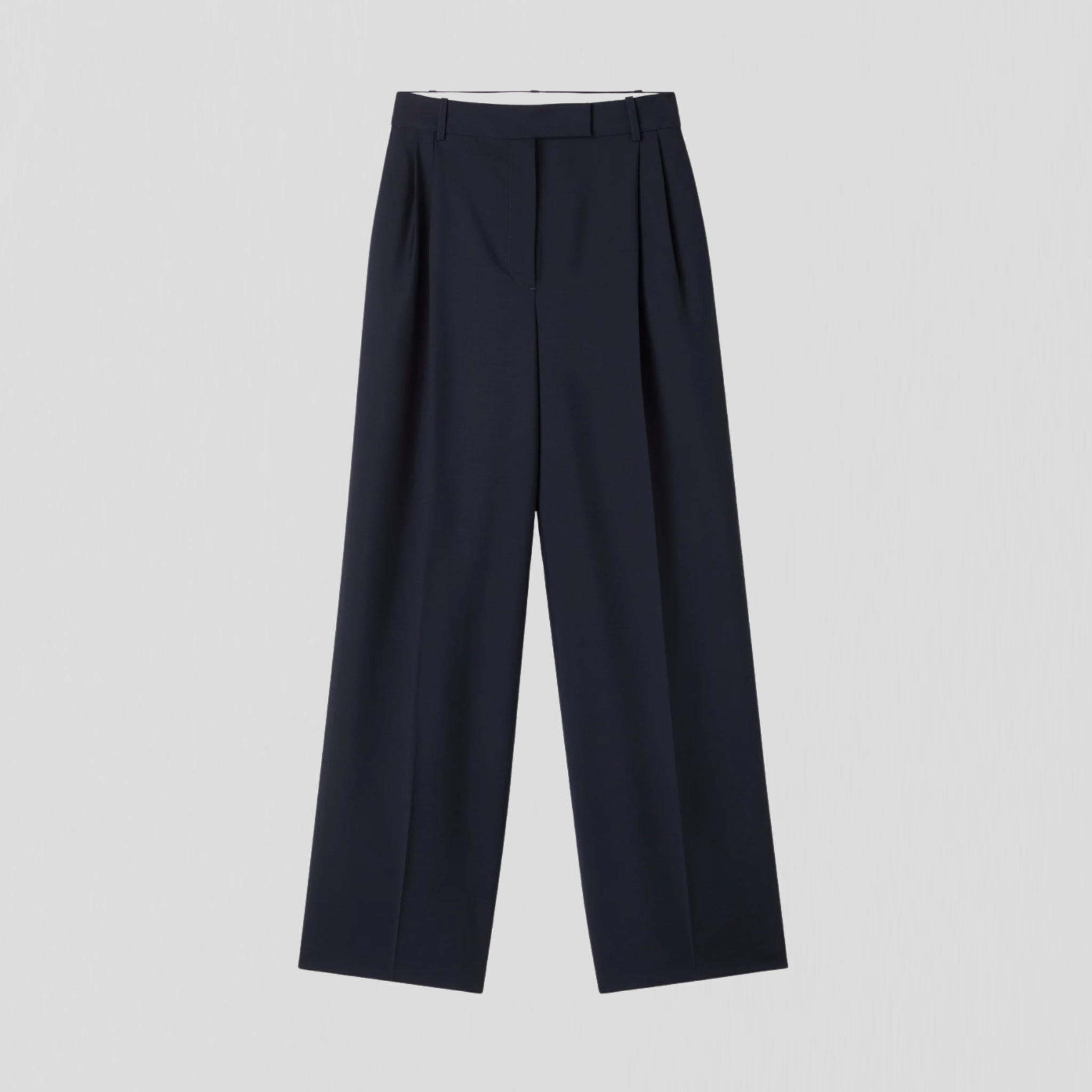 Róhe Mid-waist Tailored Trousers Navy