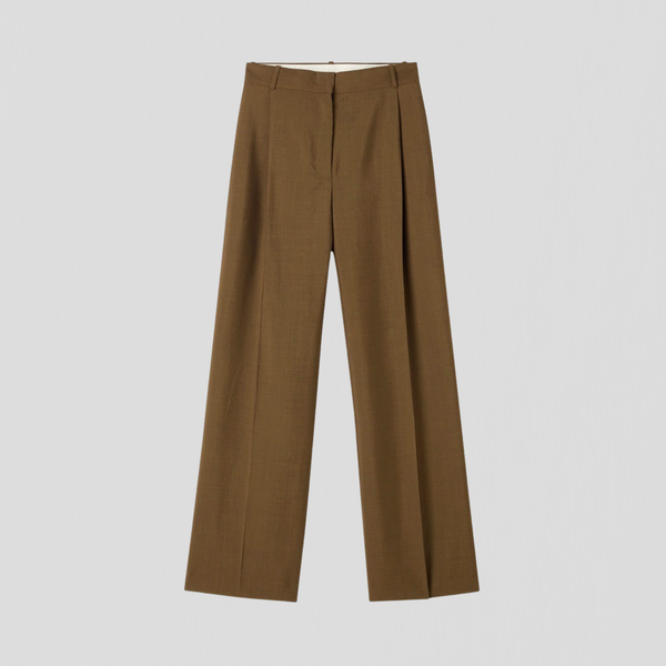 Róhe Mid-waist Tailored Trousers Golden Brown