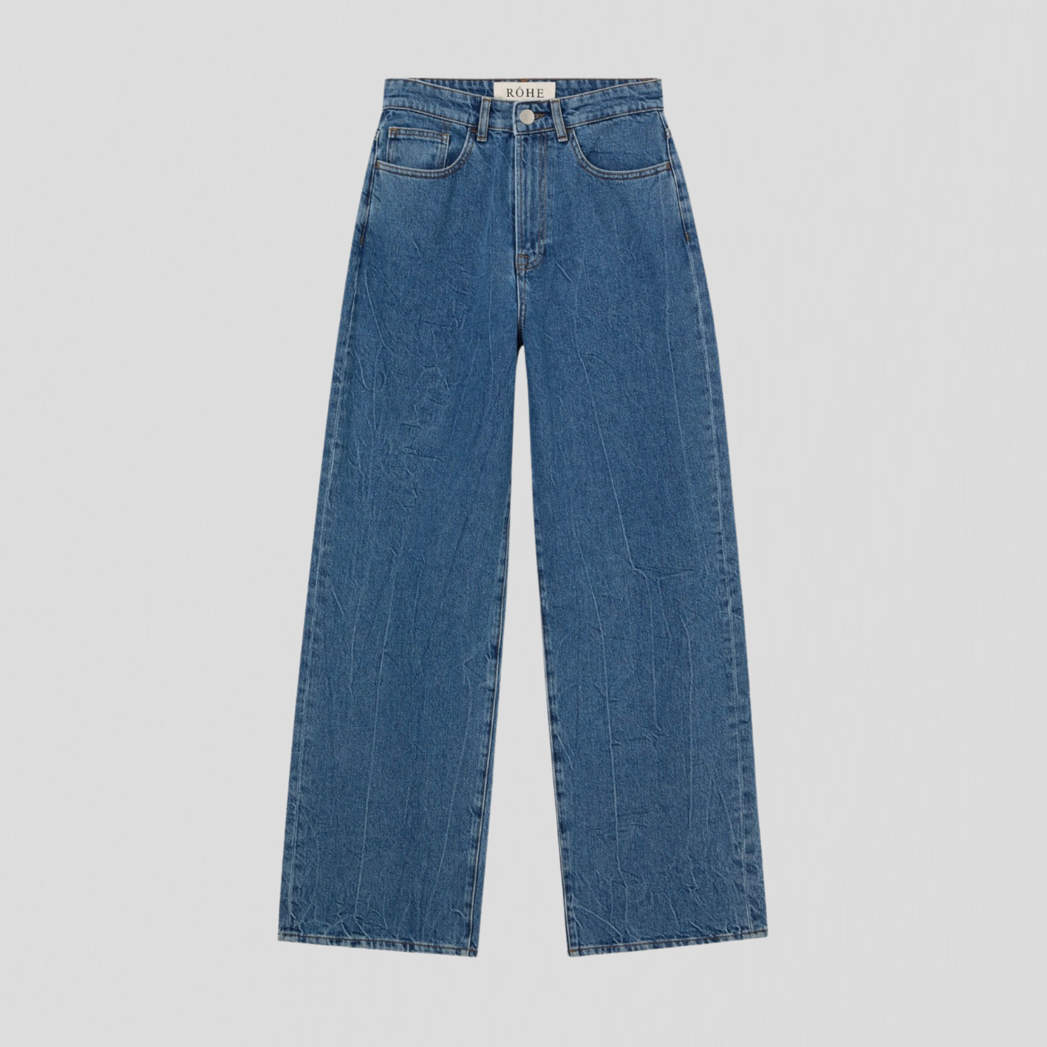 Róhe Signature Baggy Fit Jeans Mid Denim Blue