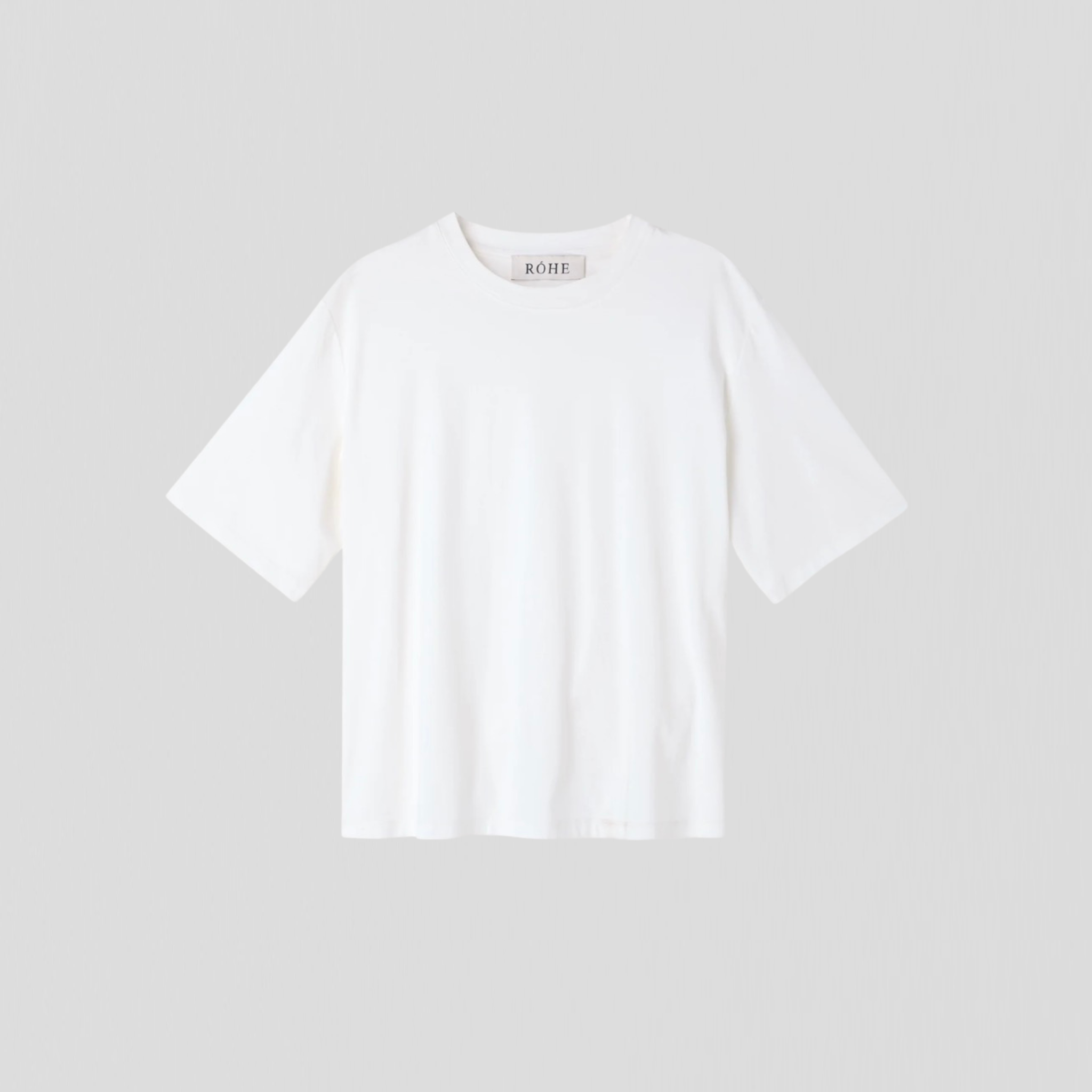 Róhe Oversized Cotton Silk T-Shirt Off White