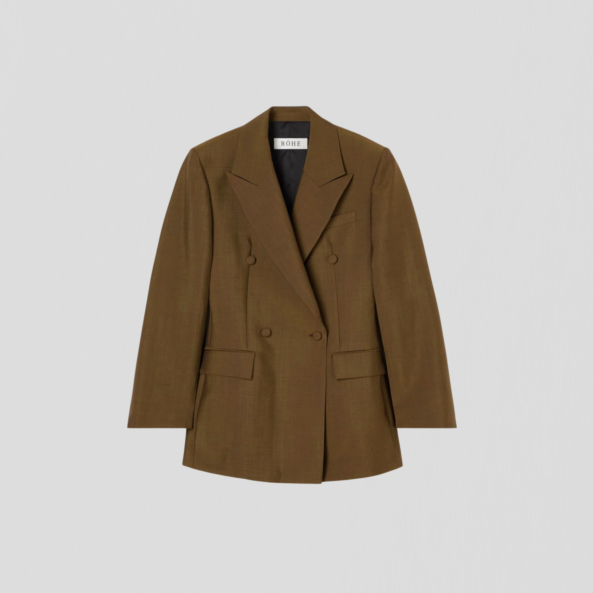 Róhe Double-breasted Hourglass Jacket Golden Brown