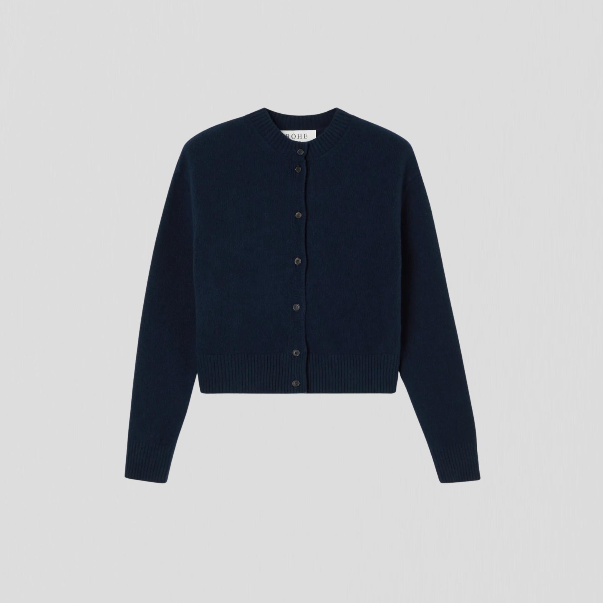 Róhe Short Boiled Cardigan Navy