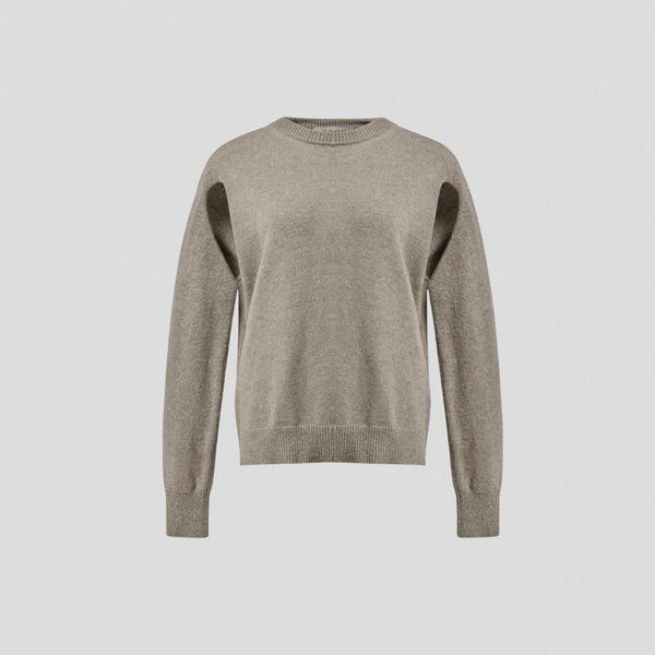 Róhe Cape Wrap Jumper Clay Melange