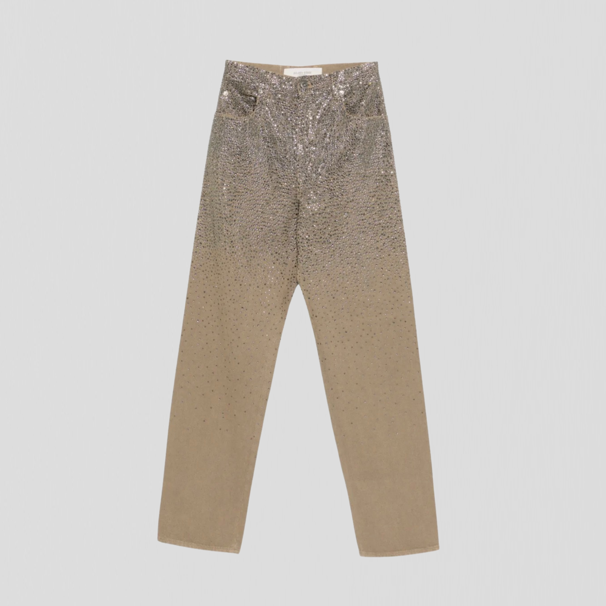 Golden Goose Kim Pant Dyed Denim Crystals Degrade Port Royale