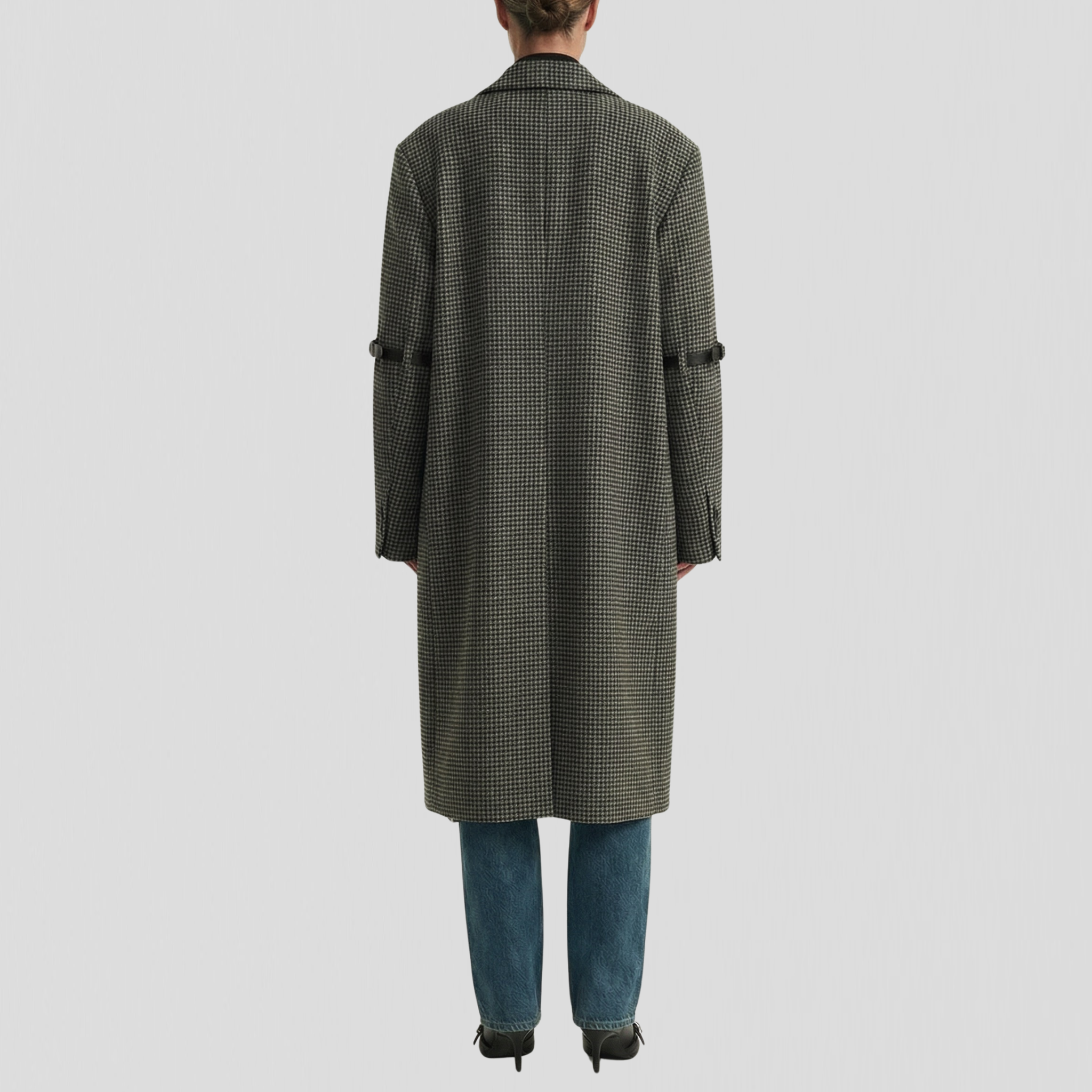 Coperni Logo Belted Coat Grey