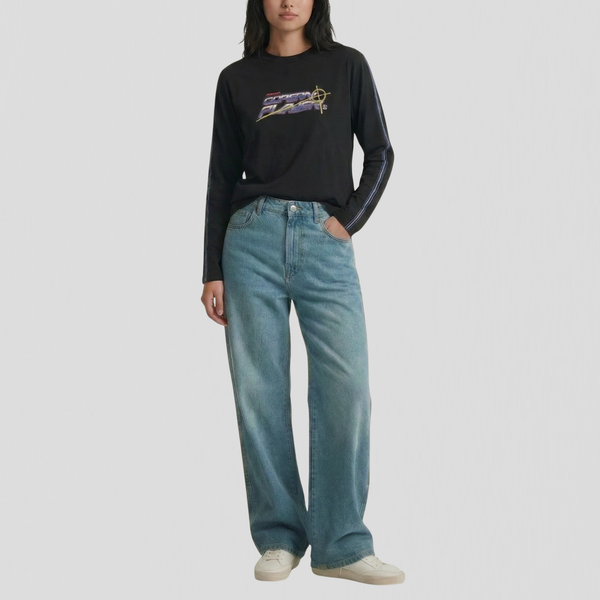 Coperni Slogan Long Sleeve T-Shirt Black Multi