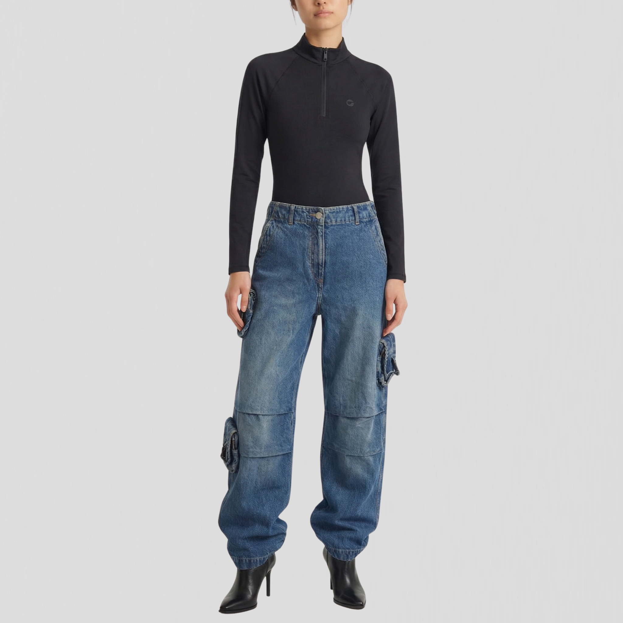 Coperni Cargo Jeans Vintage Blue