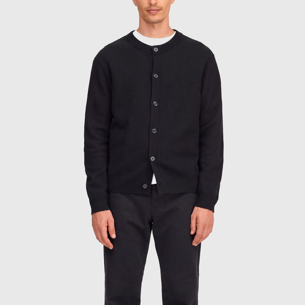 NN07 Jasper Crew Cardigan 60062 Cardigan Black