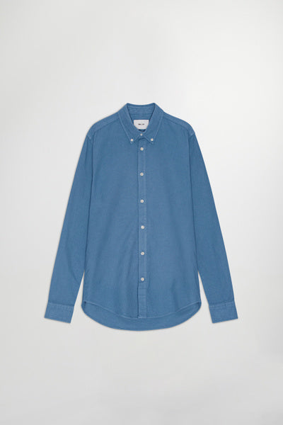 NN07 Arne 5725 Shirt No Pkt Gray Blue