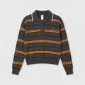Johny Gino Cashwool Polo Long Sleeve Green/ Yellow