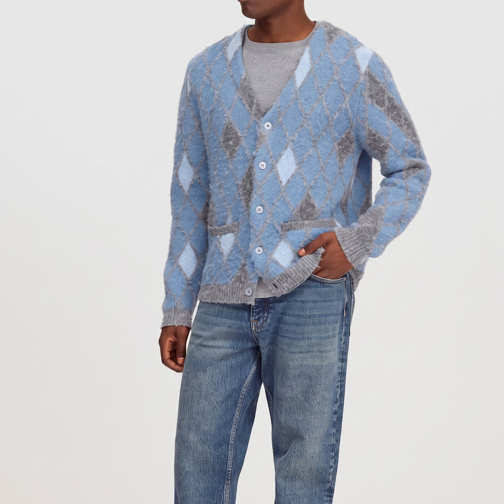 NN07 Chris 60077 Cardigan Light grey multi