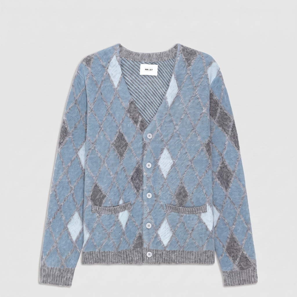 NN07 Chris 60077 Cardigan Light grey multi