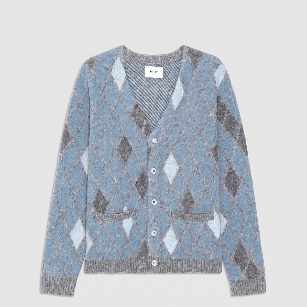 NN07 Chris 60077 Cardigan Light grey multi