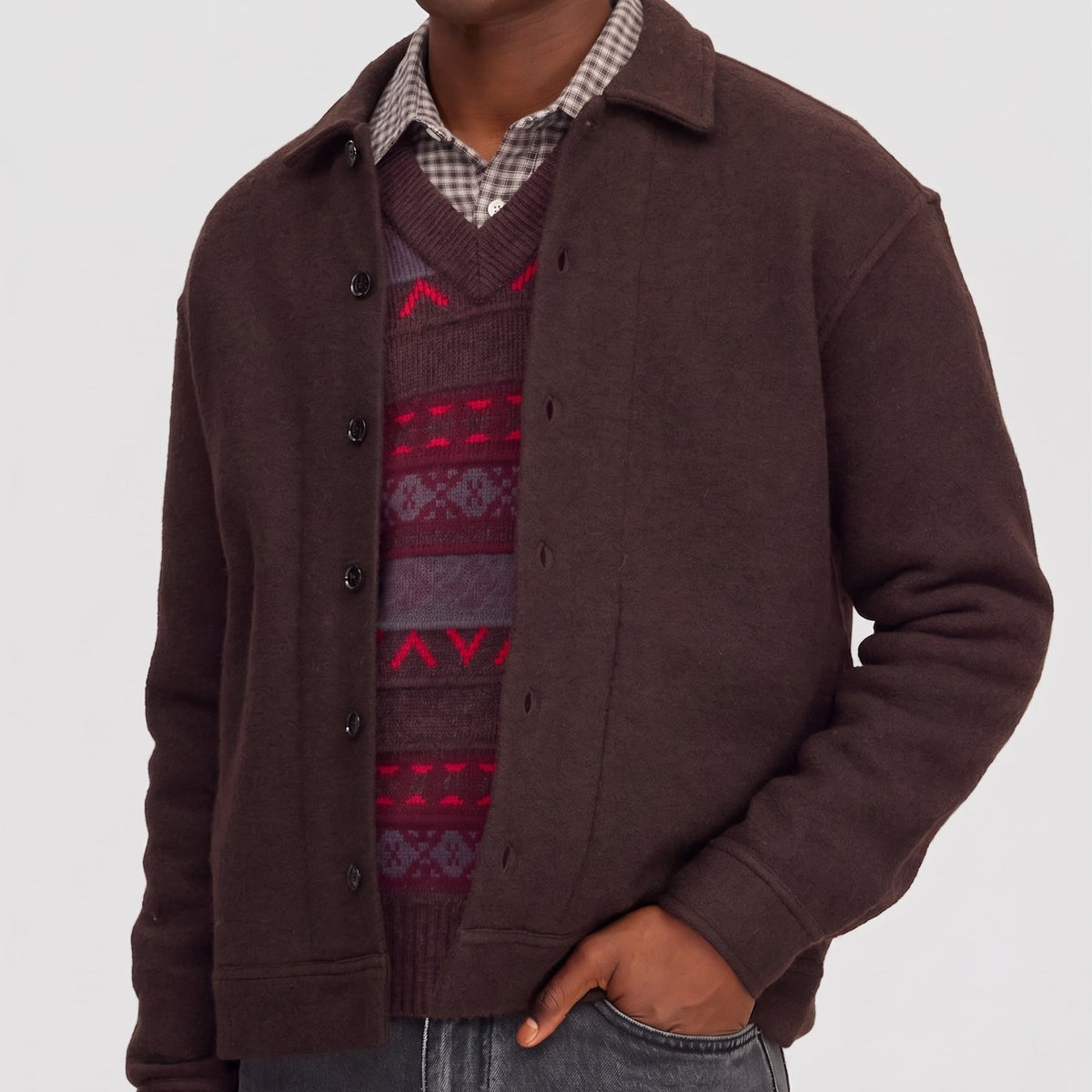 NN07 Reed 6398 Overshirt Deep Truffle