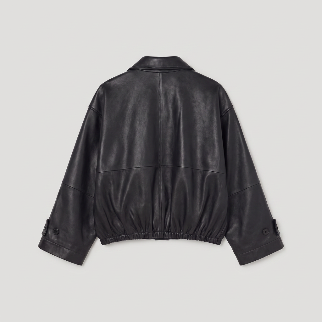 Róhe Leather Blouson Jacket Black